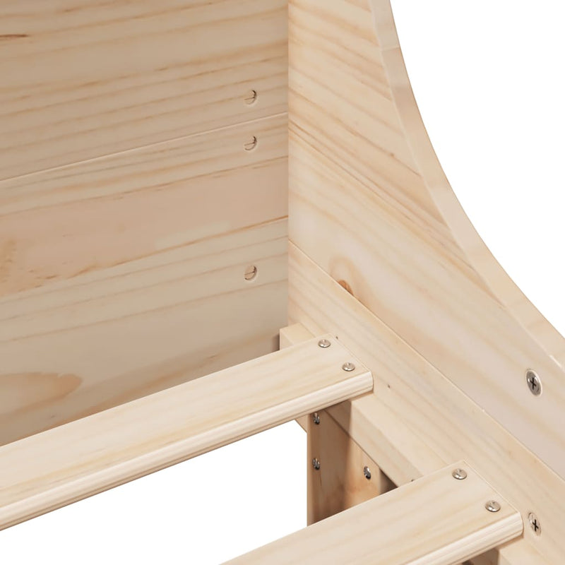 Bed Frame without Mattress 120x200 cm Solid Wood Pine