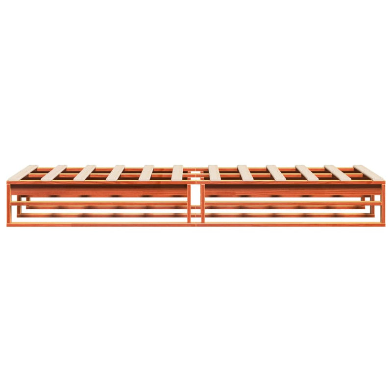 Bed Frame without Mattress Wax Brown 100x200 cm Solid Wood Pine