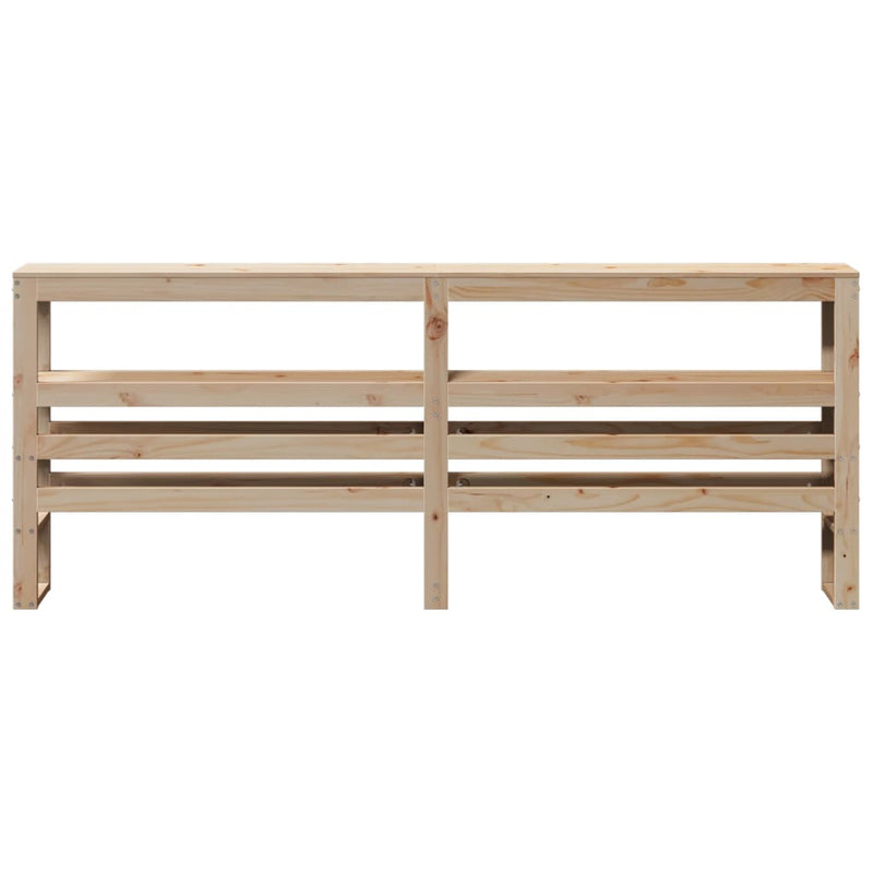 Headboard with Shelves 180 cm Solid Wood Pine