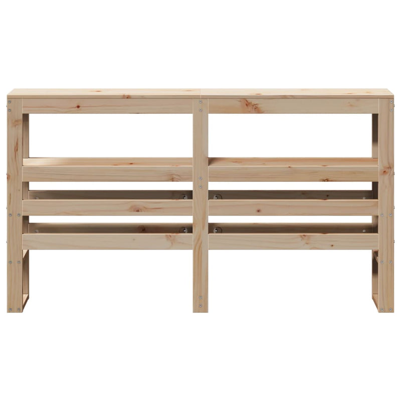 Headboard with Shelves 140 cm Solid Wood Pine