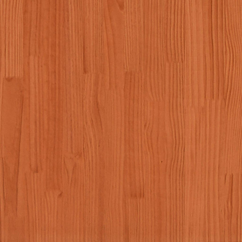 Headboard with Shelves Wax Brown 135 cm Solid Wood Pine
