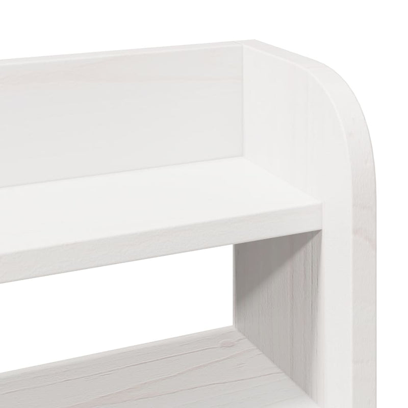 Headboard with Shelves White 90 cm Solid Wood Pine
