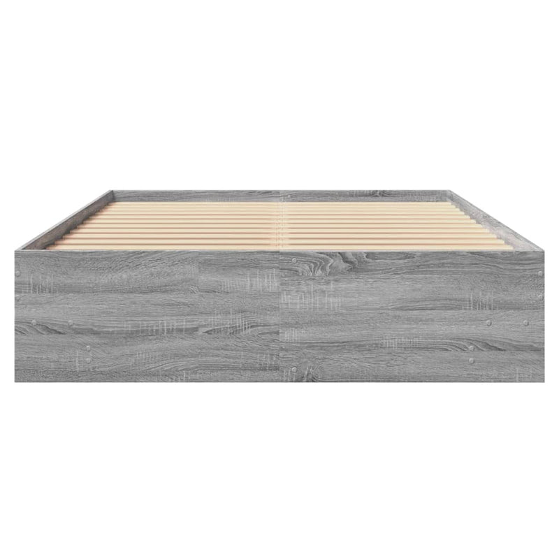 Bed Frame without Mattress Grey Sonoma 120x200 cm Engineered Wood