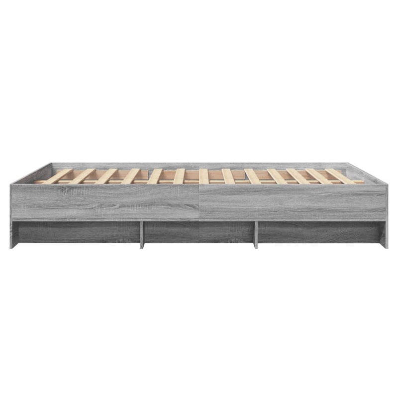 Bed Frame without Mattress Grey Sonoma 120x200 cm Engineered Wood