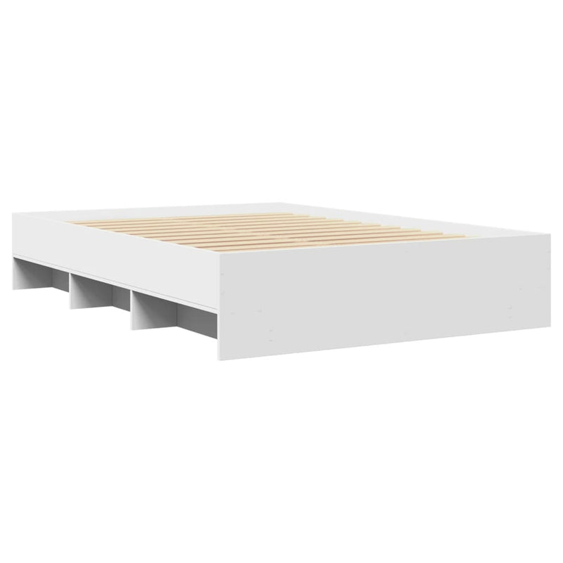 Bed Frame without Mattress White 140x190 cm Engineered Wood