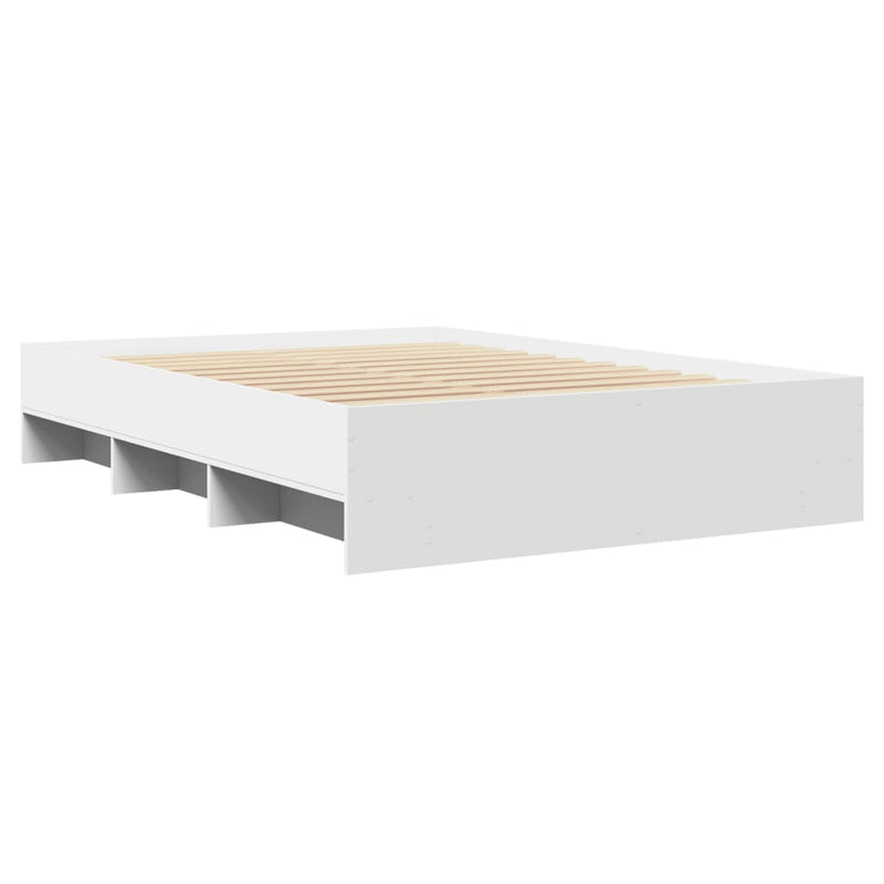 Modern Woden Double Size 135cm Bed Frame Base With Under Storage Space Wood