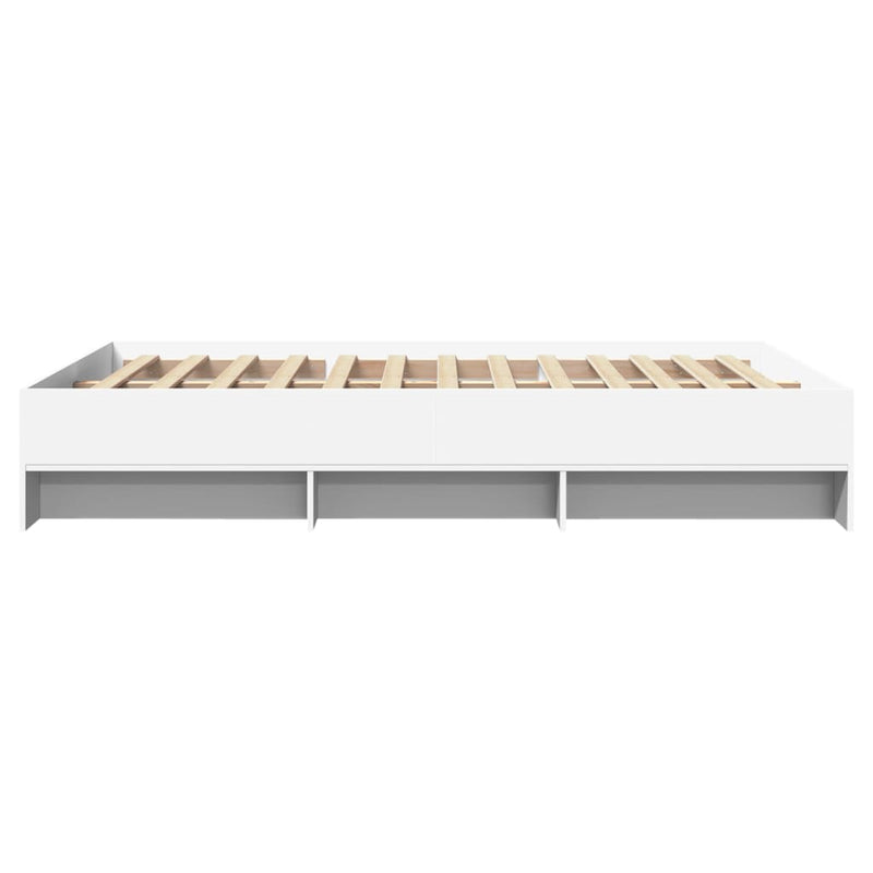 Modern Woden Double Size 135cm Bed Frame Base With Under Storage Space Wood