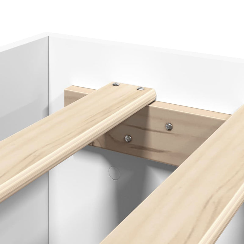 Modern Woden Double Size 135cm Bed Frame Base With Under Storage Space Wood