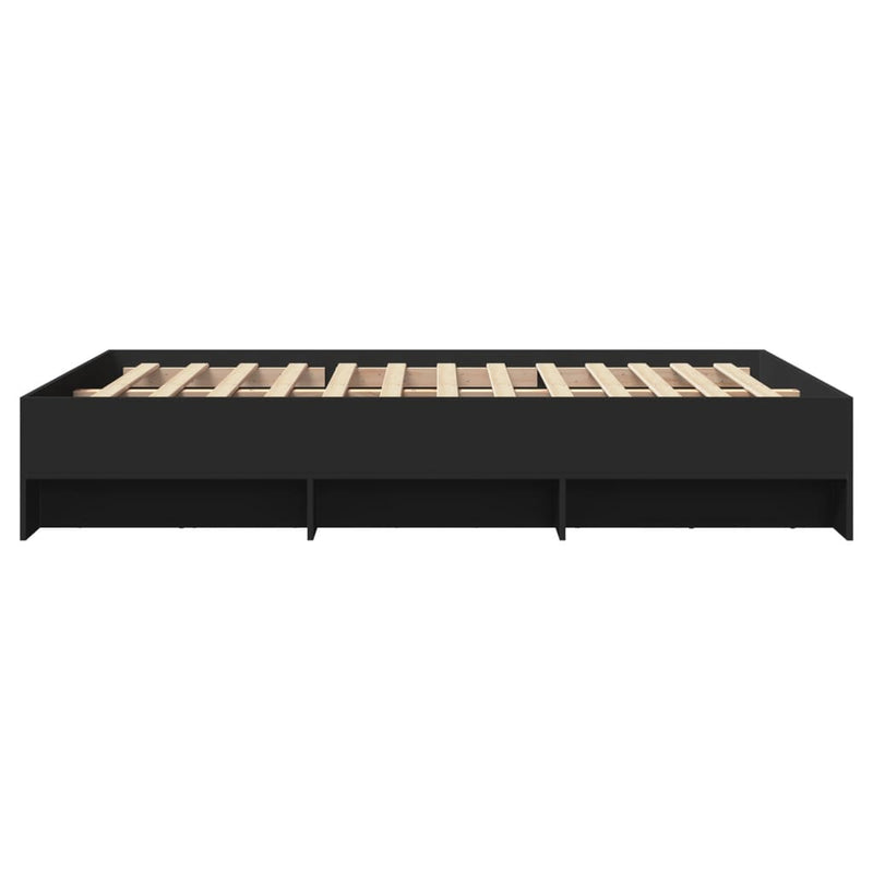 Modern Woden Double Size 135cm Bed Frame Base With Under Storage Space Wood