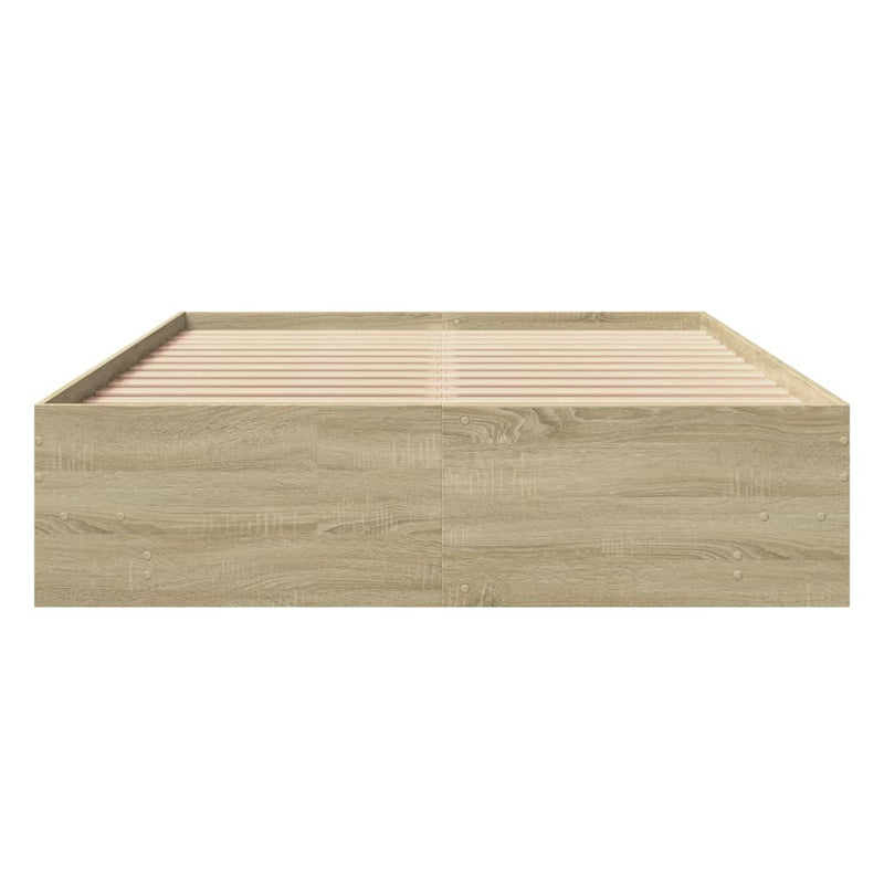 Modern Woden Double Size 135cm Bed Frame Base With Under Storage Space Wood