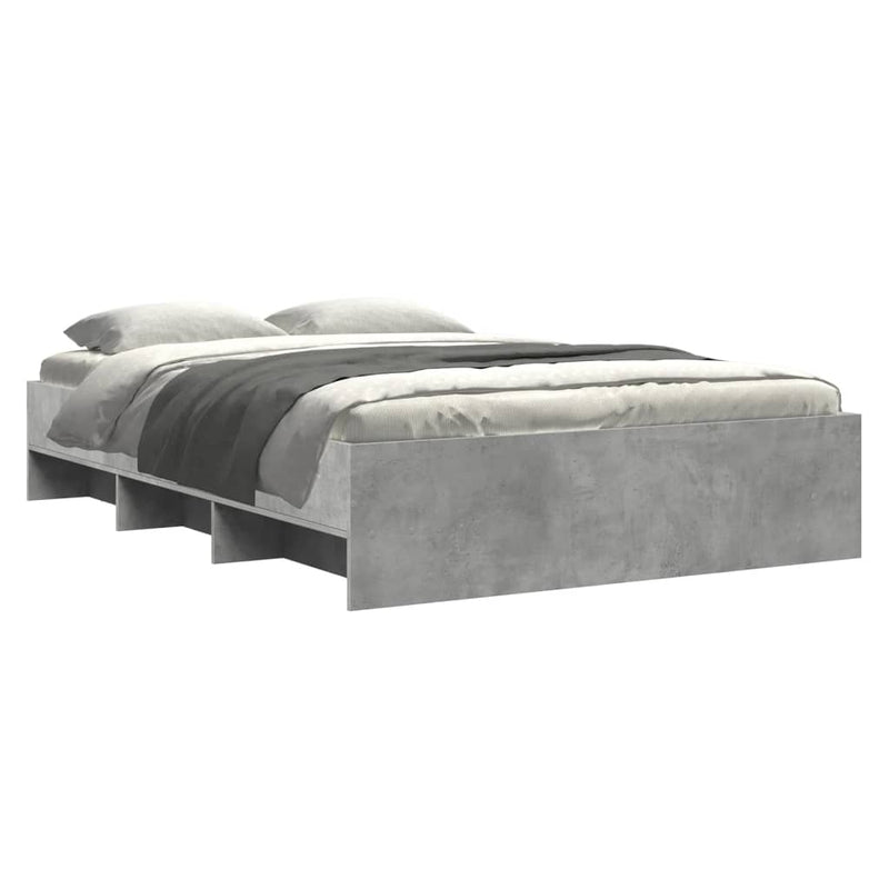 Modern Woden Double Size 135cm Bed Frame Base With Under Storage Space Wood