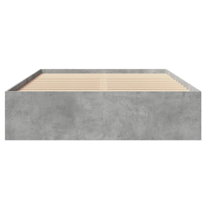 Modern Woden Double Size 135cm Bed Frame Base With Under Storage Space Wood