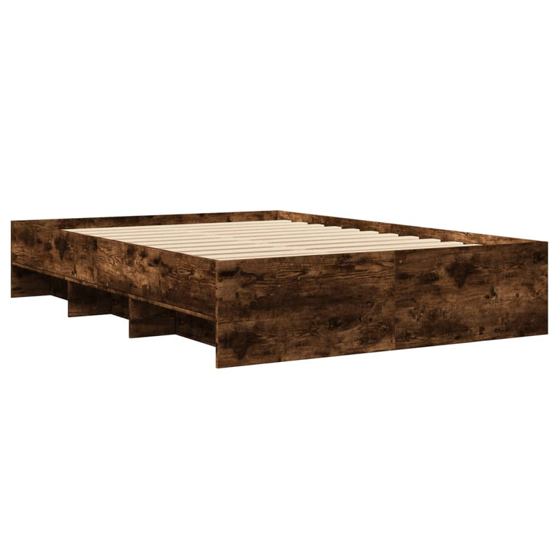 Modern Woden Double Size 135cm Bed Frame Base With Under Storage Space Wood