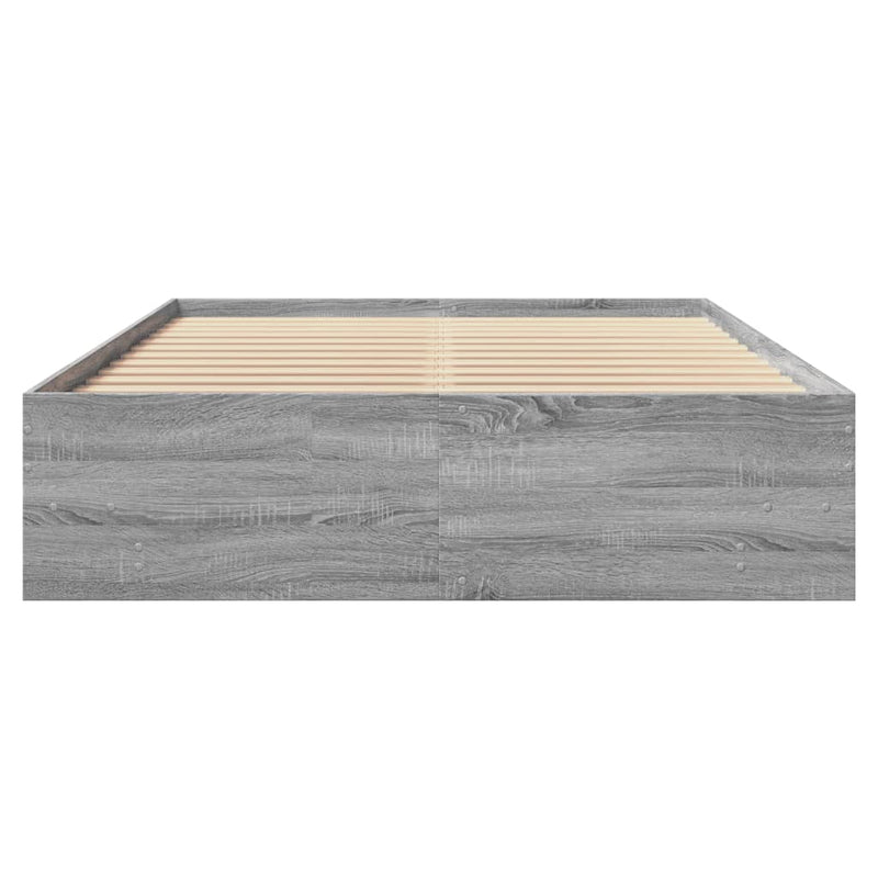 Modern Woden Double Size 135cm Bed Frame Base With Under Storage Space Wood