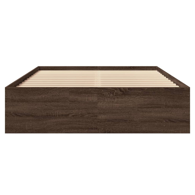 Modern Woden Double Size 135cm Bed Frame Base With Under Storage Space Wood