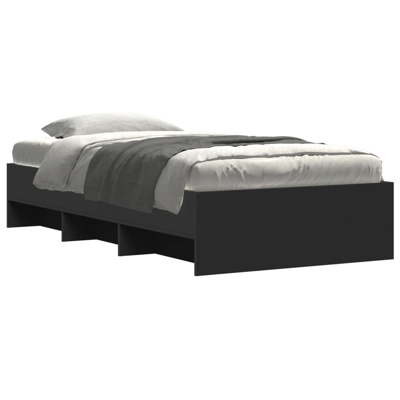 Modern Wooden Single Size 90cm Bed Frame Base With Under Storage Space