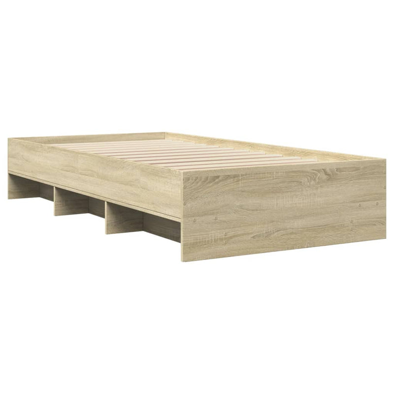 Modern Wooden Single Size 90cm Bed Frame Base With Under Storage Space