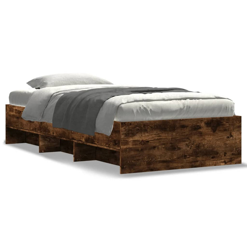 Modern Wooden Single Size 90cm Bed Frame Base With Under Storage Space