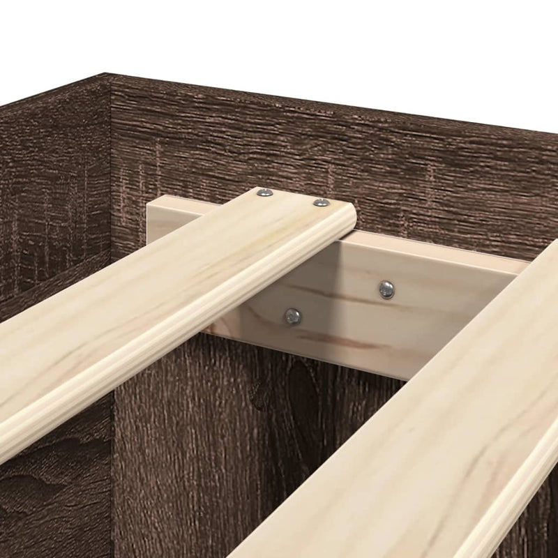 Modern Wooden Single Size 90cm Bed Frame Base With Under Storage Space