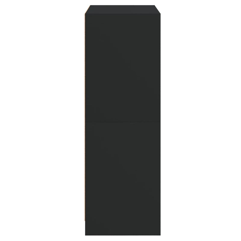 Highboard with Doors Black 68x37x109 cm Engineered Wood