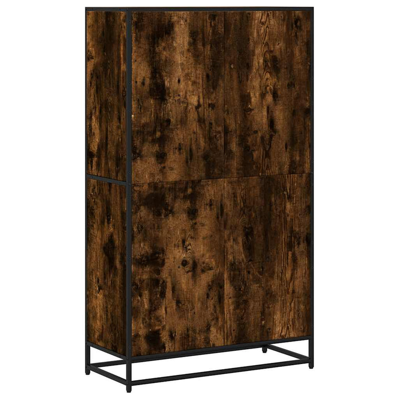 Bookcase Smoked Oak 80.5x35x139 cm Engineered Wood