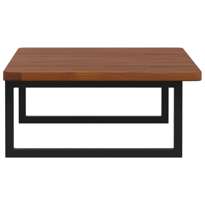 Basin Shelf Wall Mounted Steel and Solid Wood Oak