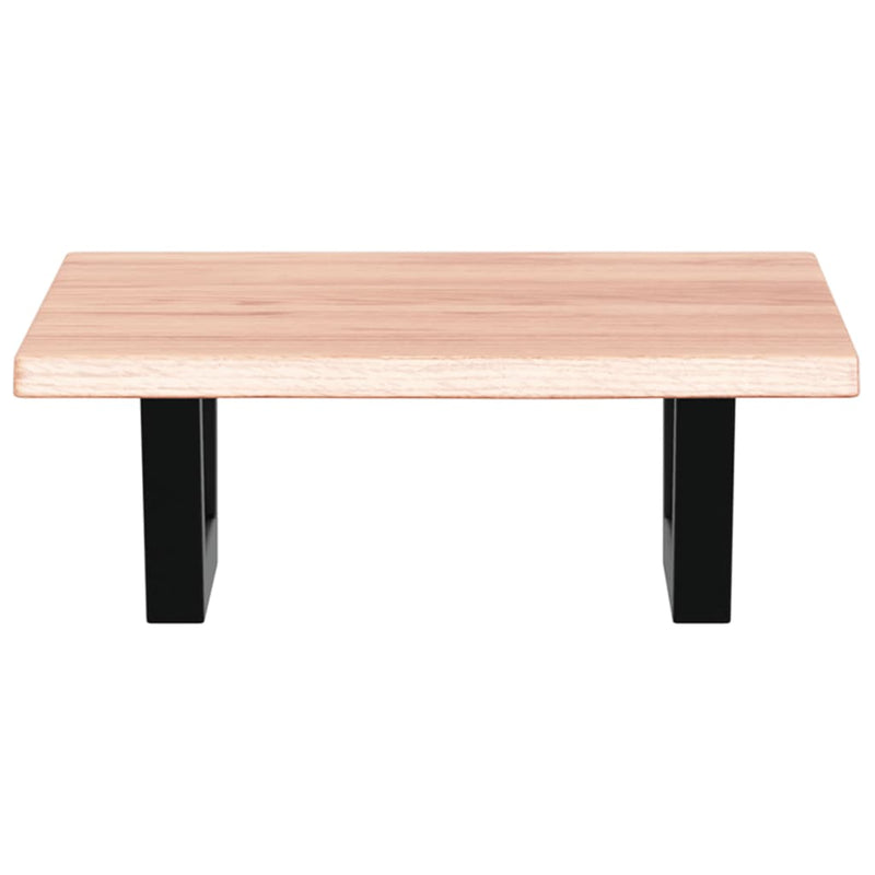 Basin Shelf Wall Mounted Steel and Solid Wood Oak