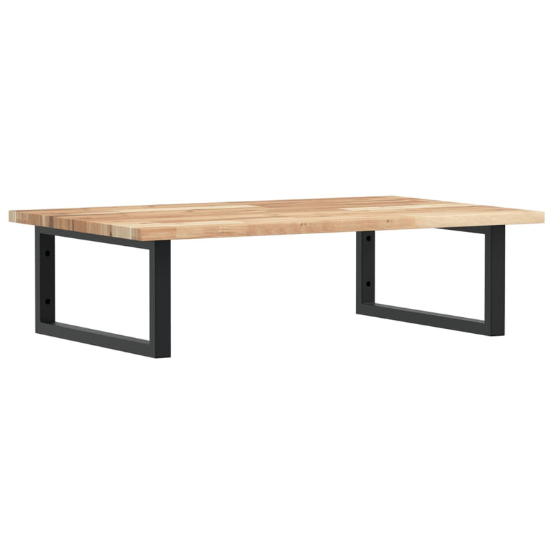 Basin Shelf Wall Mounted Steel and Solid Wood Acacia