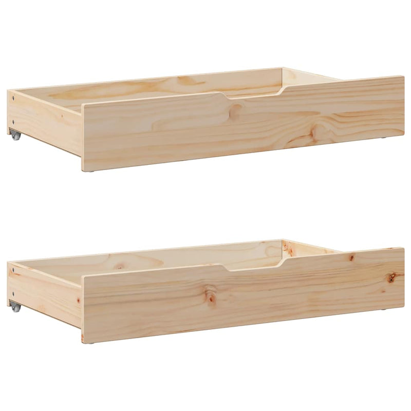 Daybed with Drawers without Mattress White 80x200 cm Solid Wood