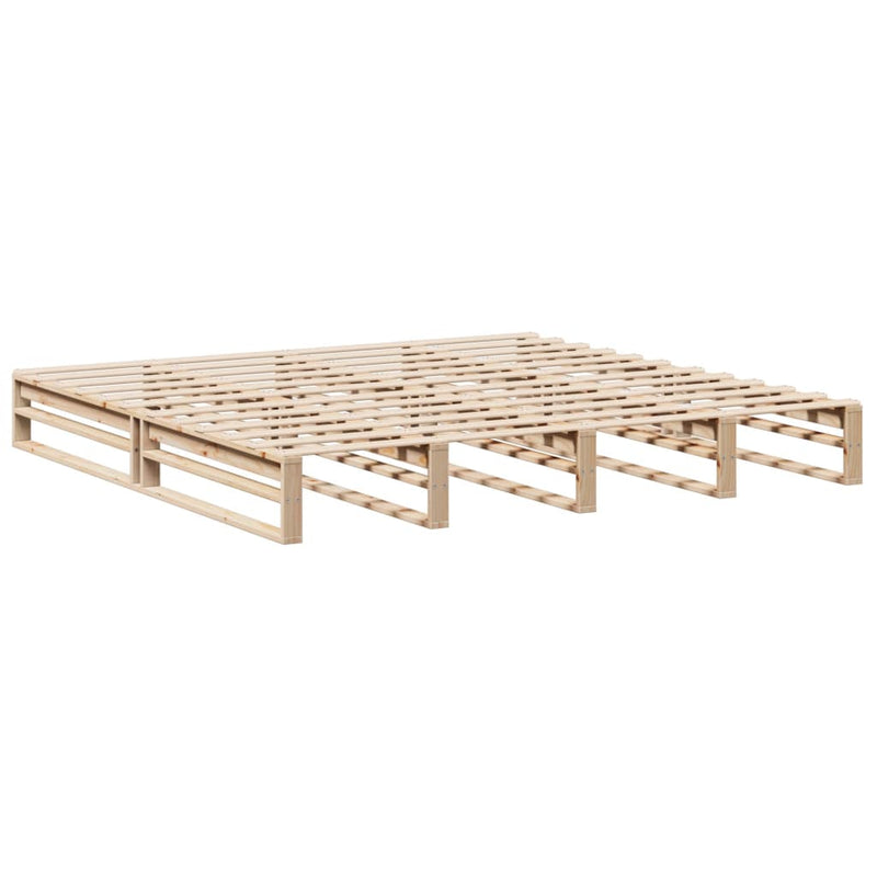 Bed Frame without Mattress 200x200 cm Solid Wood Pine