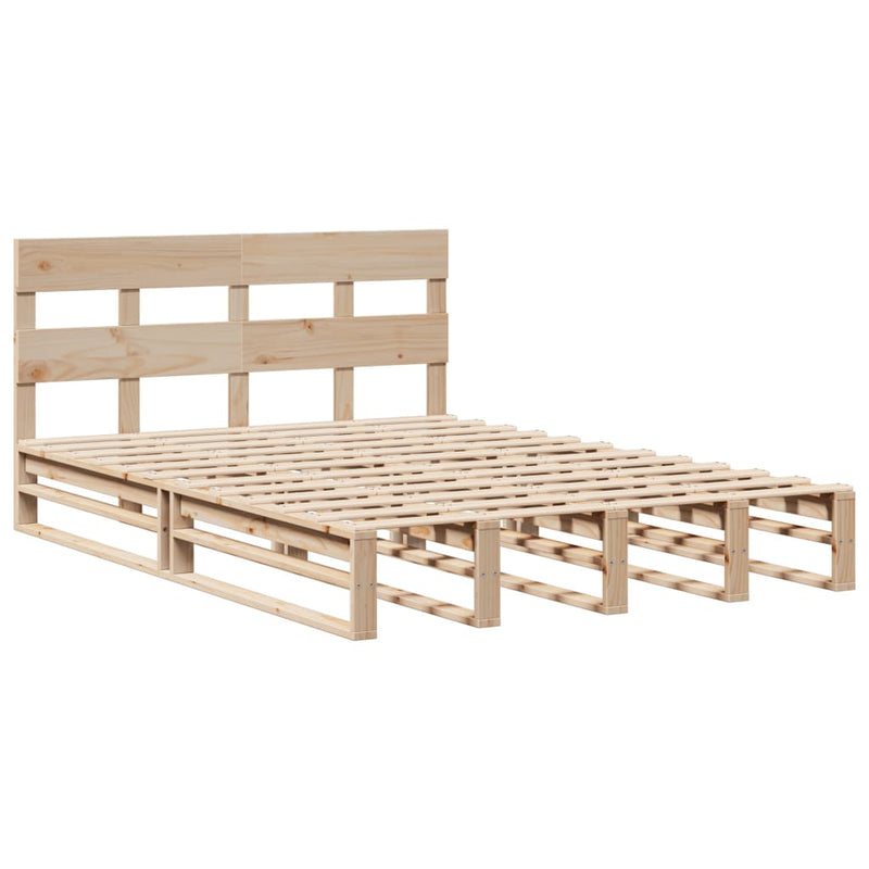 Bed Frame without Mattress 120x190 cm Small Double Solid Wood Pine