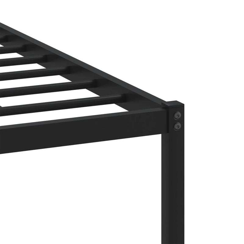 Metal Bed Frame without Mattress Brown Oak 100x200 cm