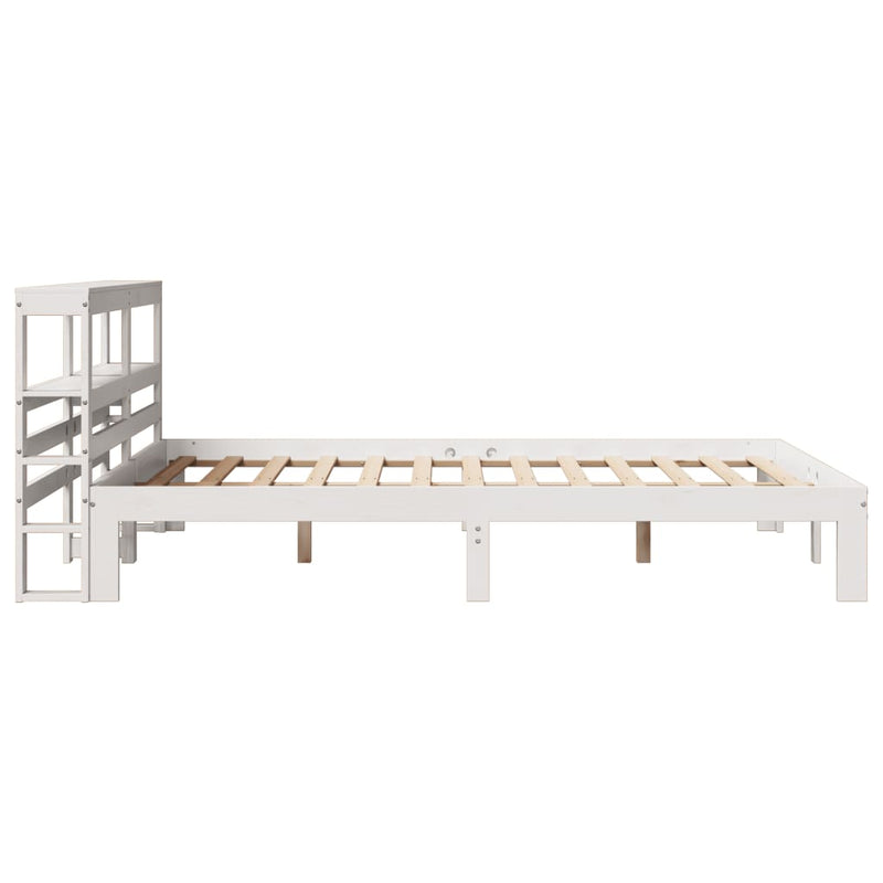 Bed Frame with Headboard without Mattress White 120x190 cm Small Double
