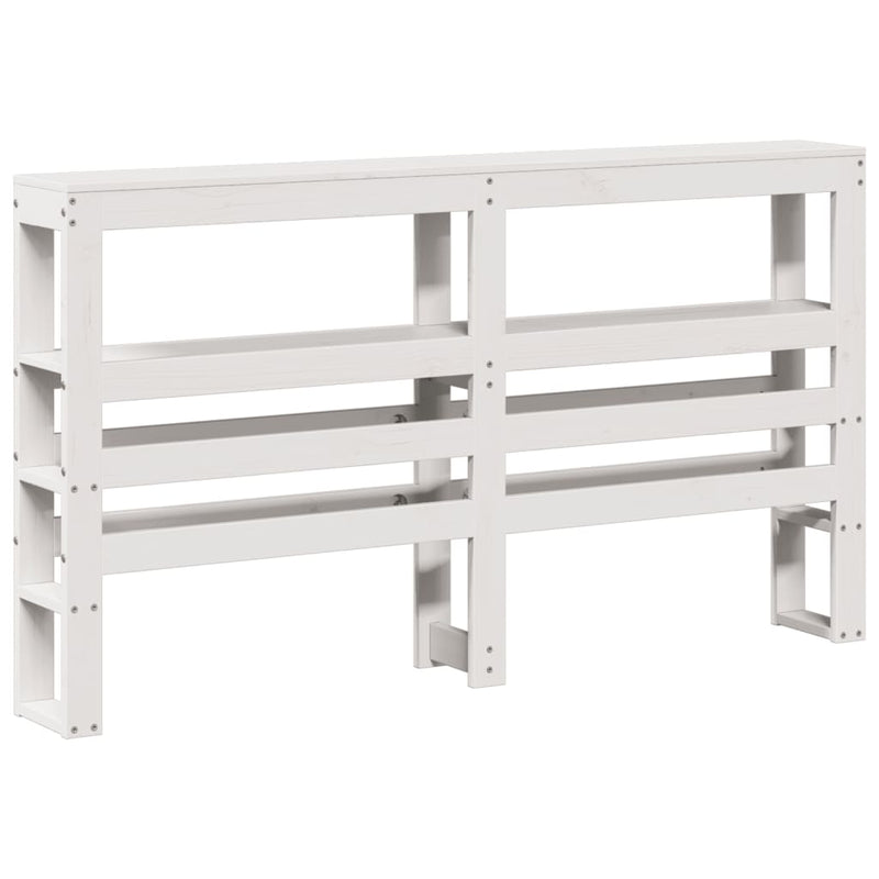 Bed Frame with Headboard without Mattress White 120x190 cm Small Double