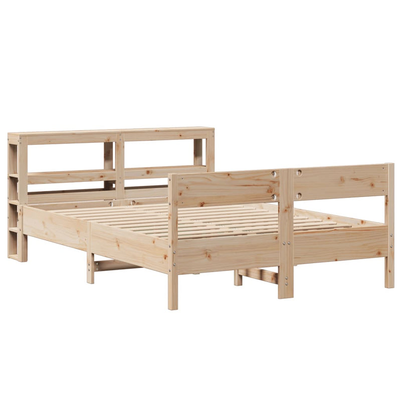 Bed Frame without Mattress 120x200 cm Solid Wood Pine