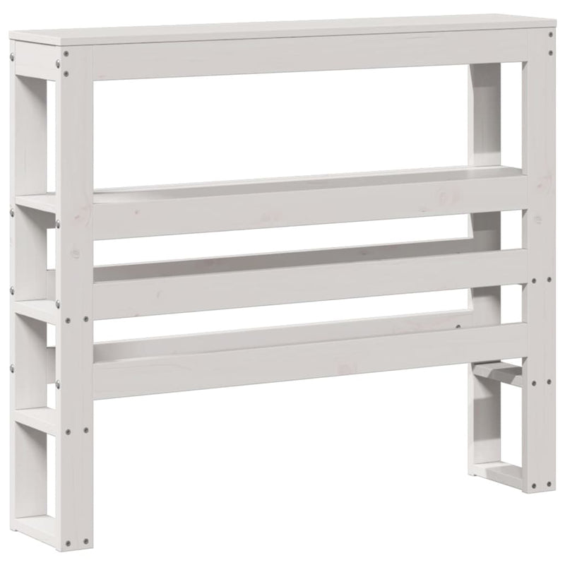 Bed Frame with Headboard White 75x190 cm Small Single Solid Wood Pine