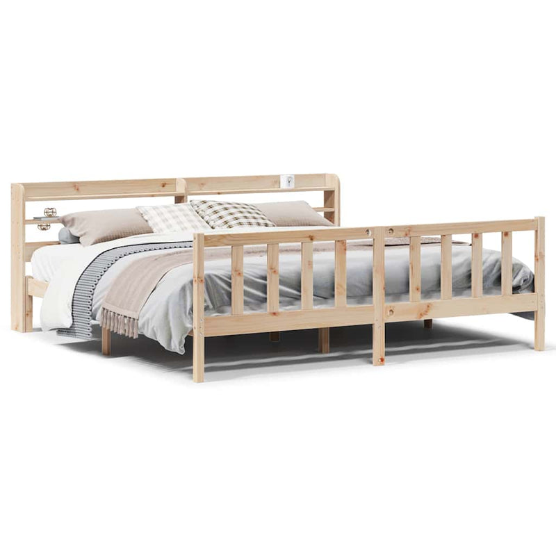 Bed Frame without Mattress 180x200 cm Super King Solid Wood Pine