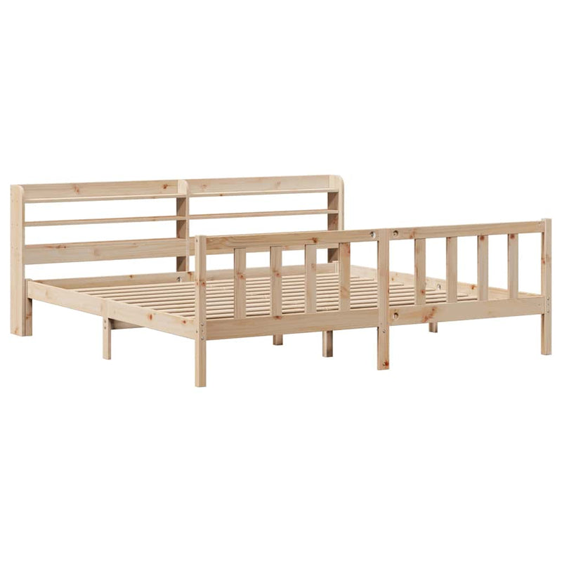 Bed Frame without Mattress 180x200 cm Super King Solid Wood Pine