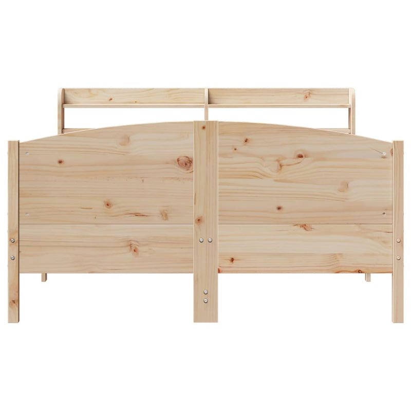 Bed Frame without Mattress 150x200 cm King Size Solid Wood Pine