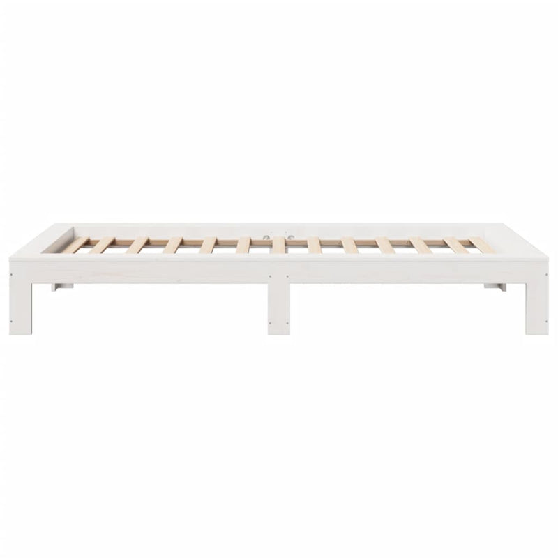 Bed Frame without Mattress White 75x190 cm Small Single Solid Wood Pine