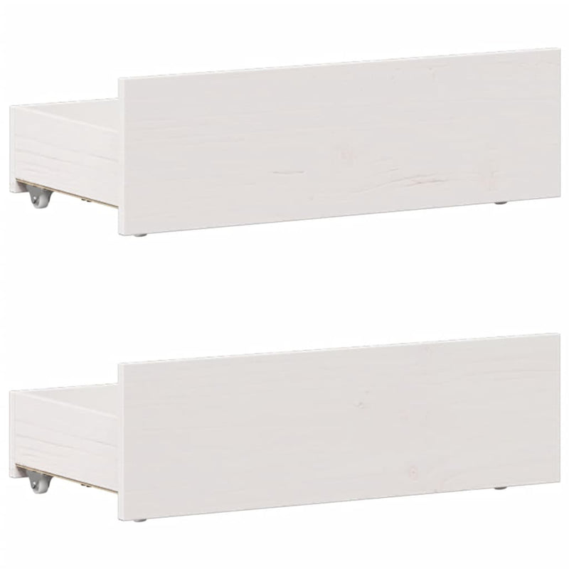 Bed Frame without Mattress with Headboard White 90x200 cm Solid Wood Pine