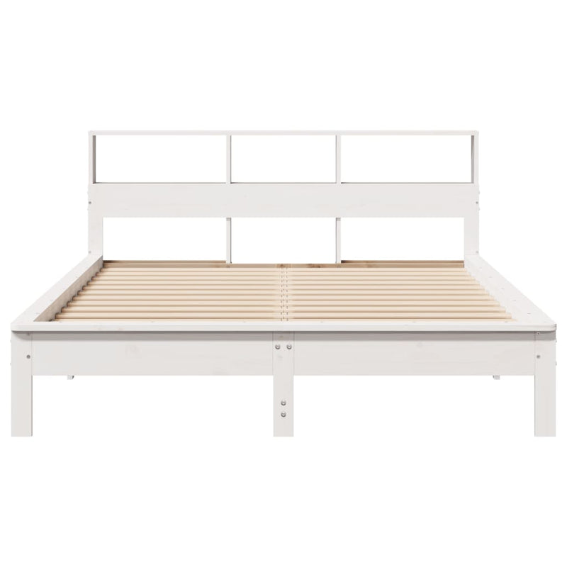 Bed Frame without Mattress White 160x200 cm Solid Wood Pine
