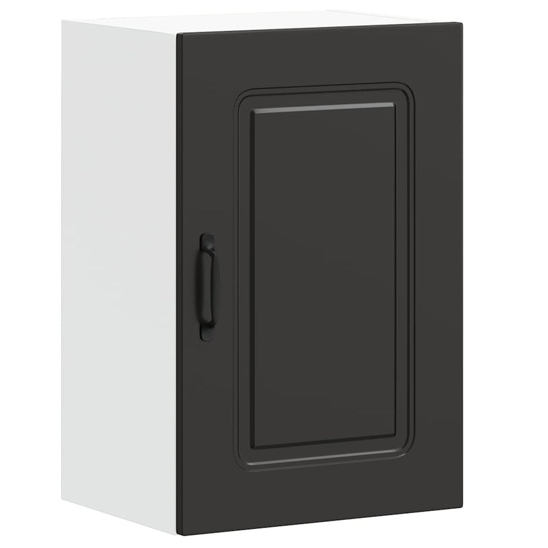 Kitchen Wall Cabinet Kalmar Black Engineered Wood