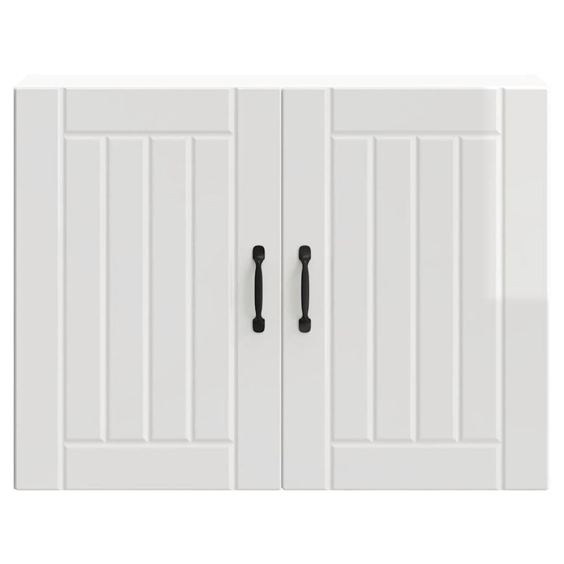 Kitchen Wall Cabinet Lucca High Gloss White Engineered Wood