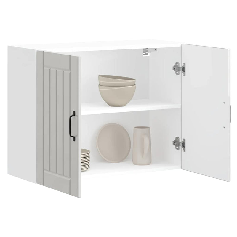 Kitchen Wall Cabinet Lucca High Gloss White Engineered Wood