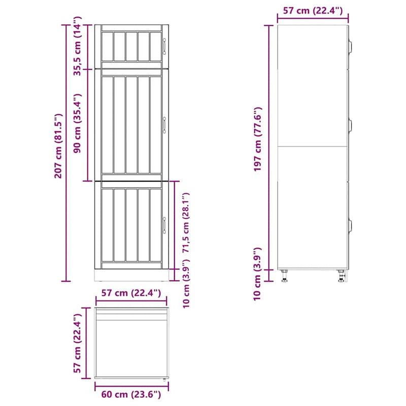 Kitchen Cupboard Lucca Old Wood Engineered Wood
