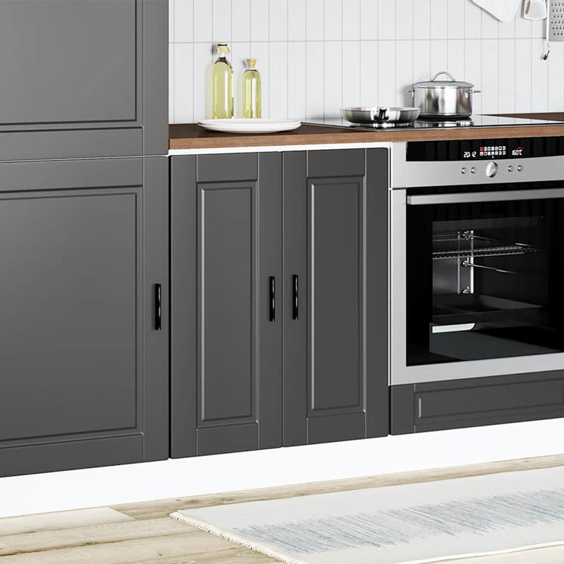Kitchen Base Cabinet Porto Black Engineered Wood
