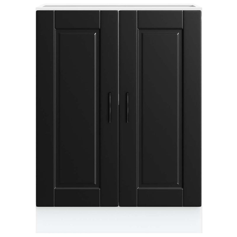 Kitchen Base Cabinet Porto Black Engineered Wood