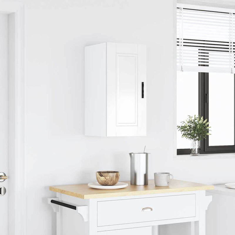 Kitchen Wall Cabinet Porto High Gloss White Engineered Wood