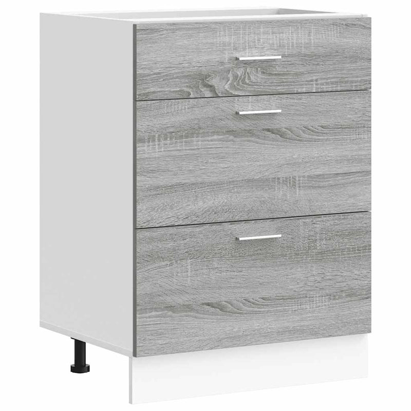 Kitchen Base Cabinet Lyon Grey Sonoma Engineered Wood